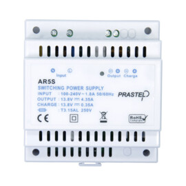 12V-4A buffer switched mode power supply with integrated battery charger, DIN rail mounting (battery